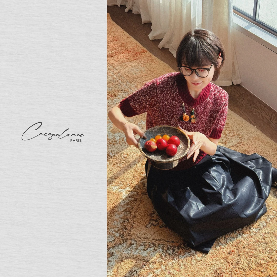 韩彬彬"秀款"初秋出游纯羊毛双股合捻工艺温柔围感花纱毛衣2142-2