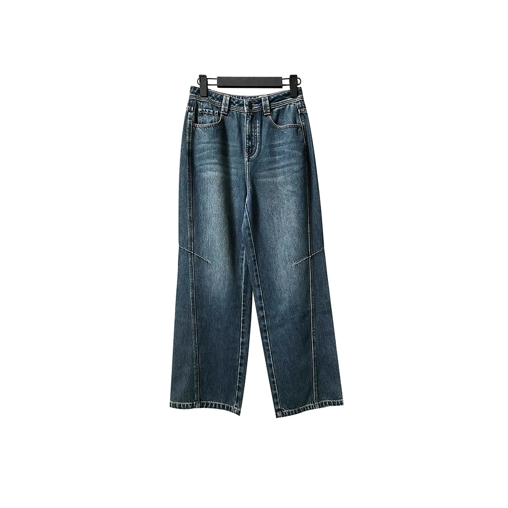 圣迪奥女装秋季休闲百搭高腰牛仔显瘦裤子S253Z0810