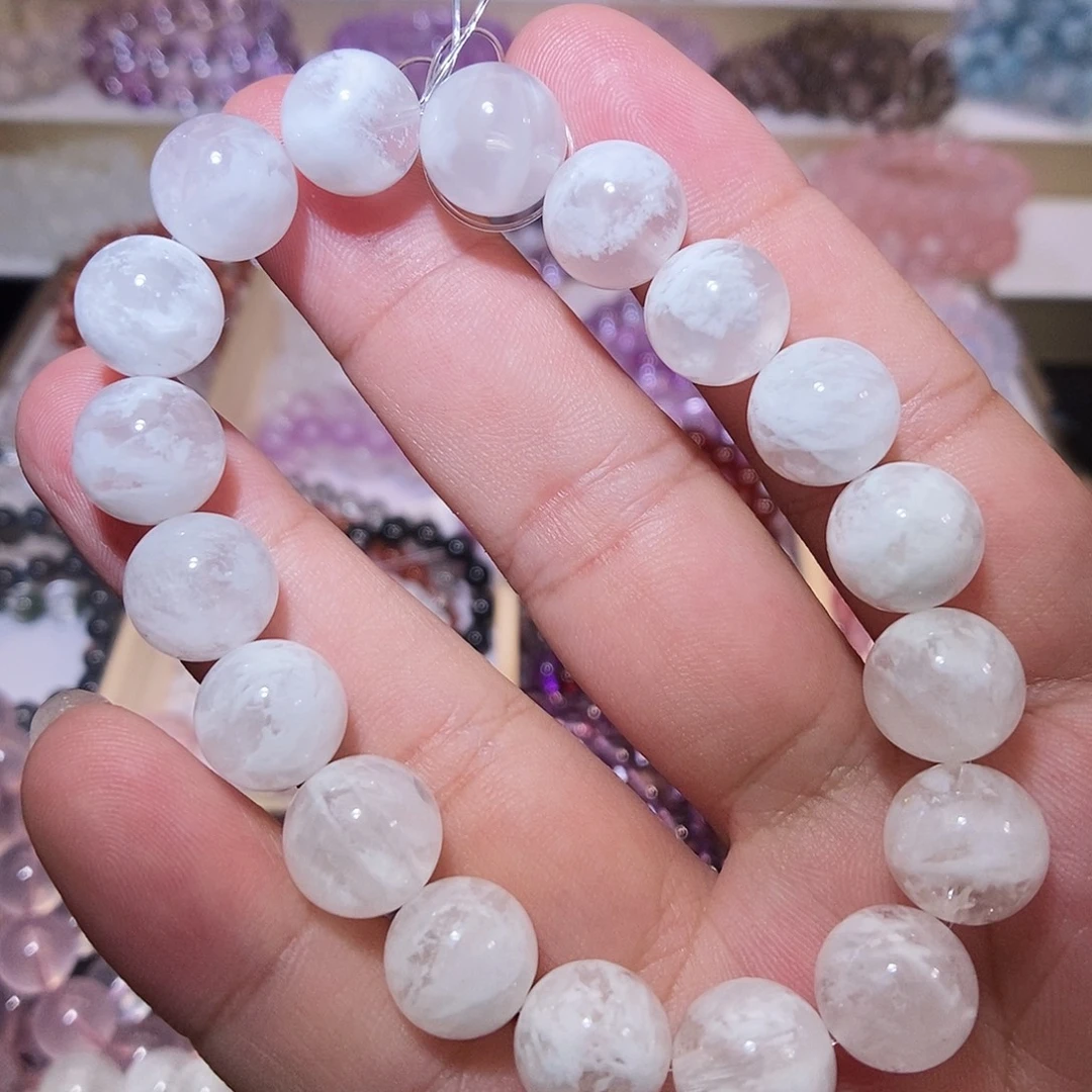 手链水晶未镶嵌白雪花11.5mm