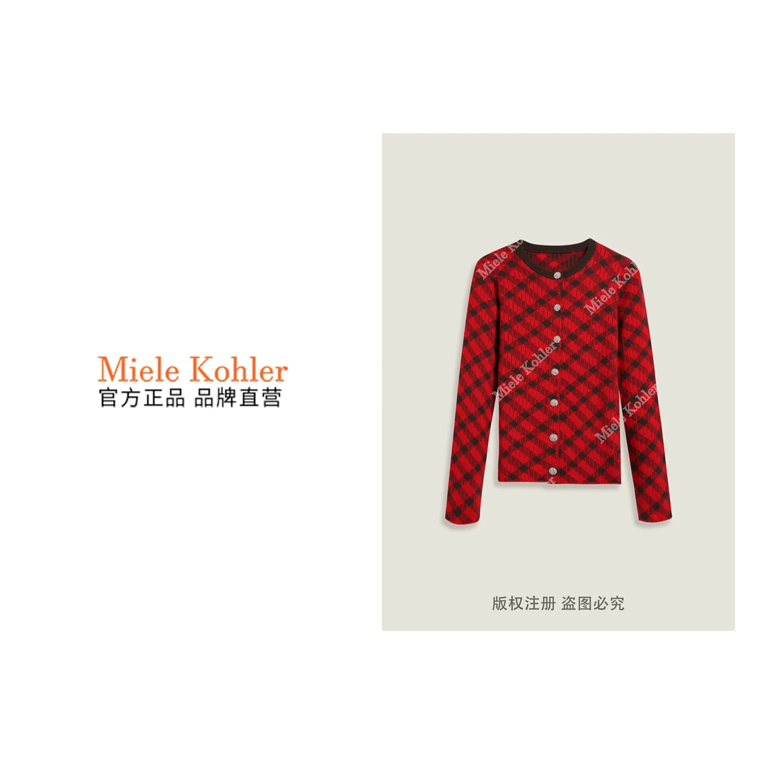 春季新款时尚撞色针织减龄气质长袖上衣 MKKQ36311【澳门小源同款】