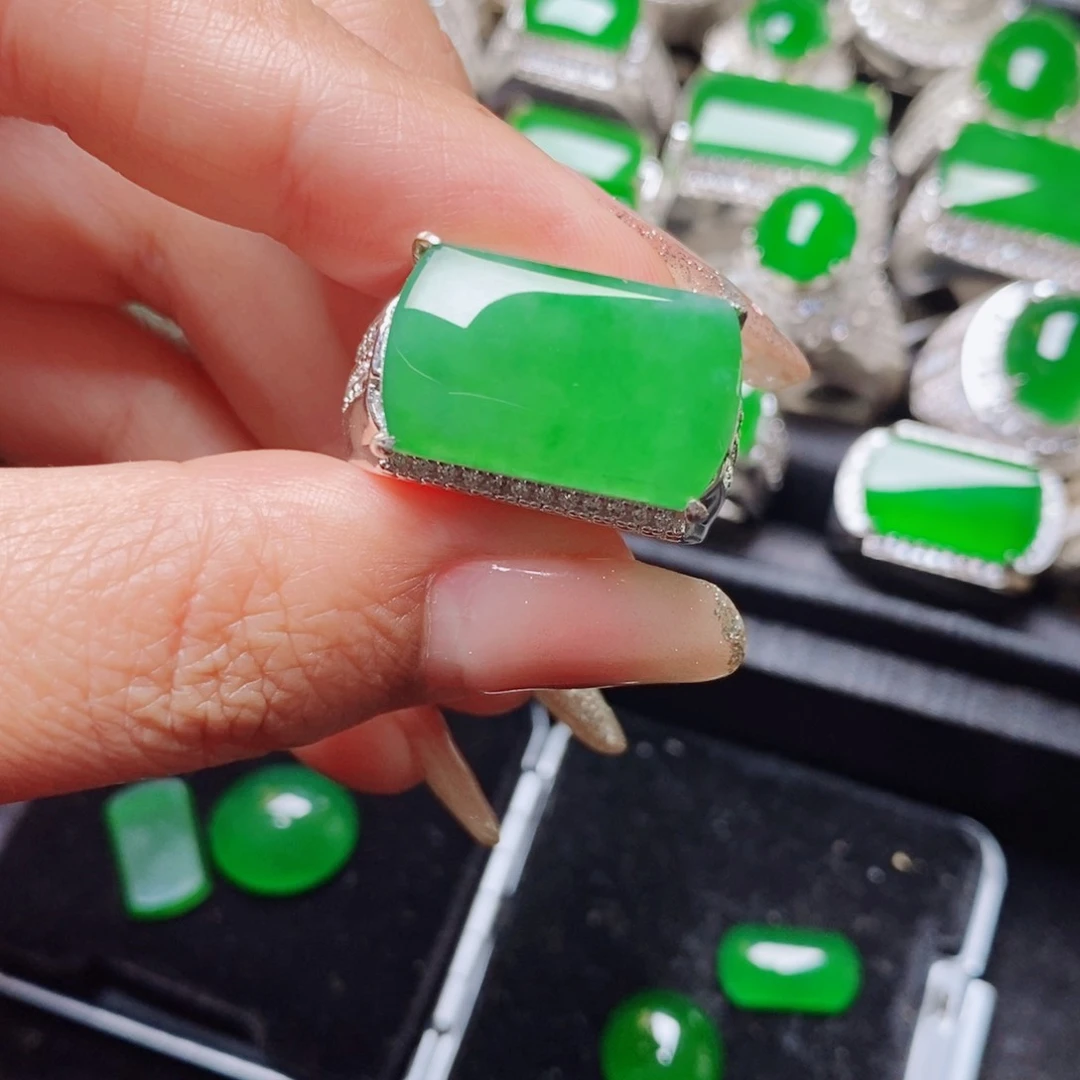 未镶嵌戒指翡翠天然翡翠正品