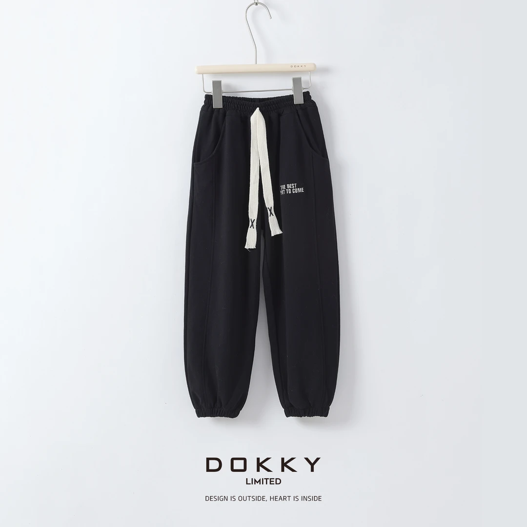 Dokky「童装-追梦小少年」重工刺绣.男女童.运动卫裤LB0082