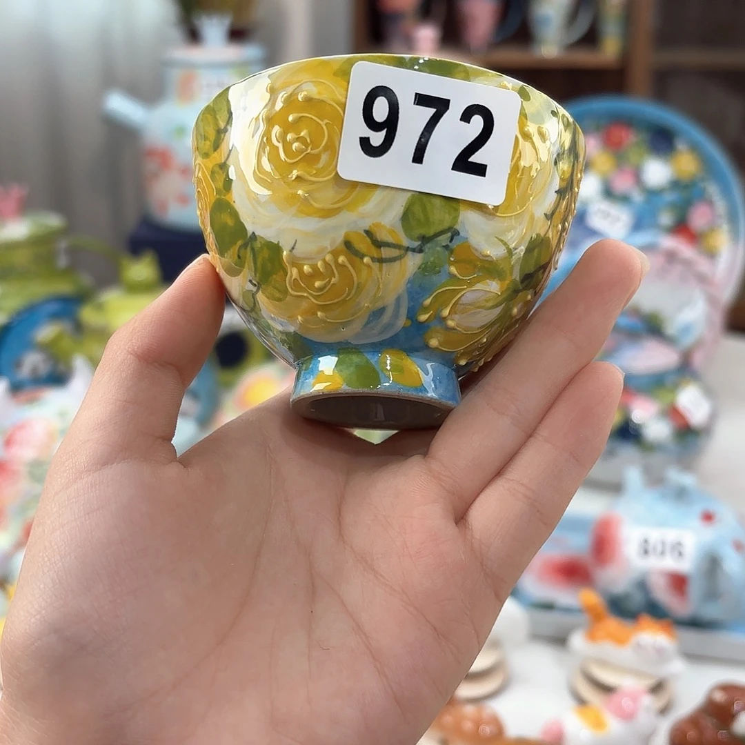 景德镇手绘高温釉下彩陶瓷茶具