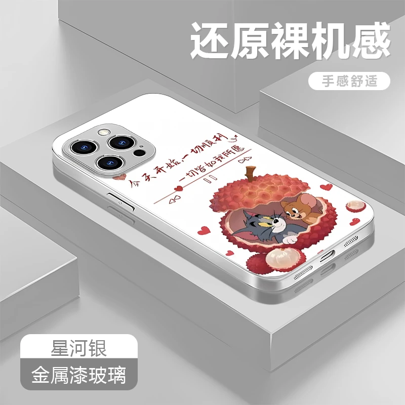 如我所愿适用苹果17/16华为P70/vivo/oppo金属漆玻璃防摔手机壳女