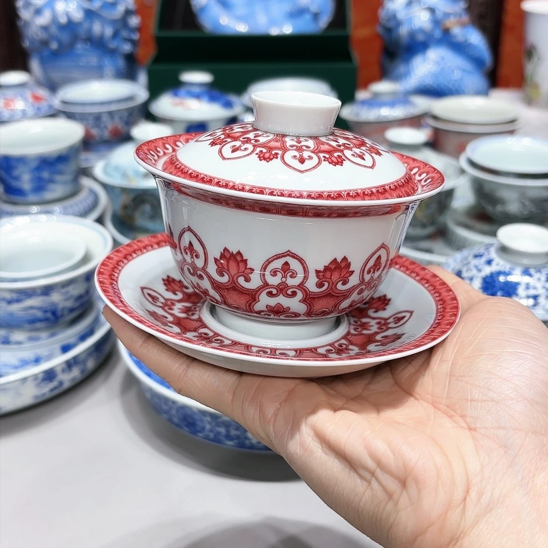 盖碗景德镇高温茶具