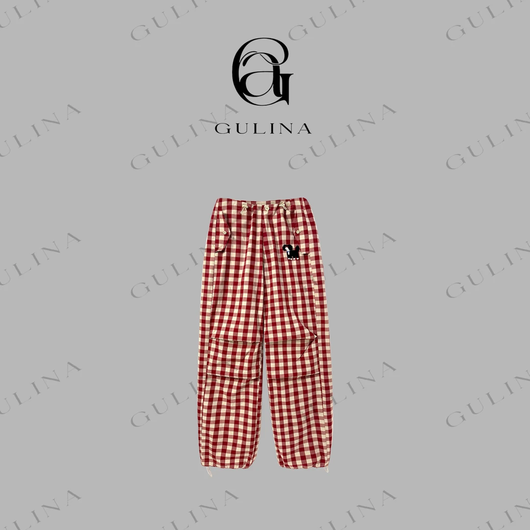 GULINA/娜姐 新款韩系慵懒风阔腿休闲裤女29813