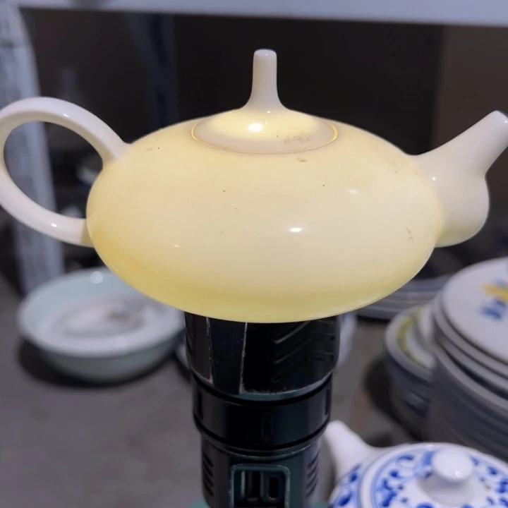 大球泥手工茶壶有底款