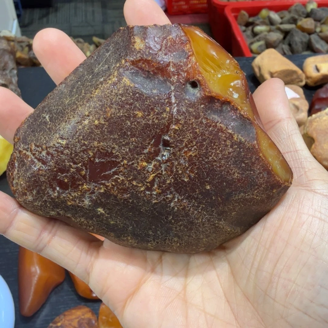 琥珀颈饰未镶嵌142克