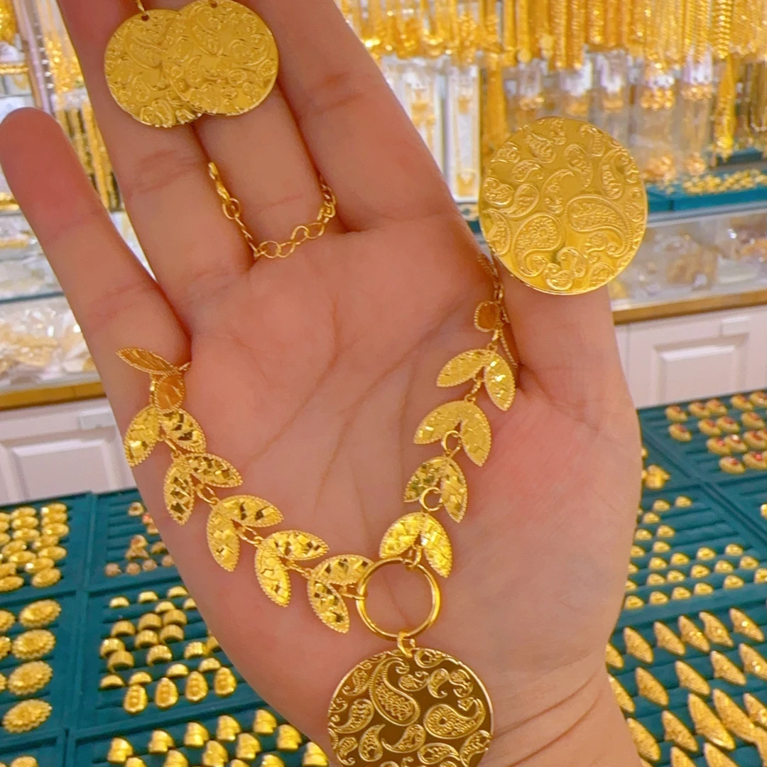 铜合金项链 铜合金项链 爱纳扎尔时尚精美新款碎冰冰长款三件套