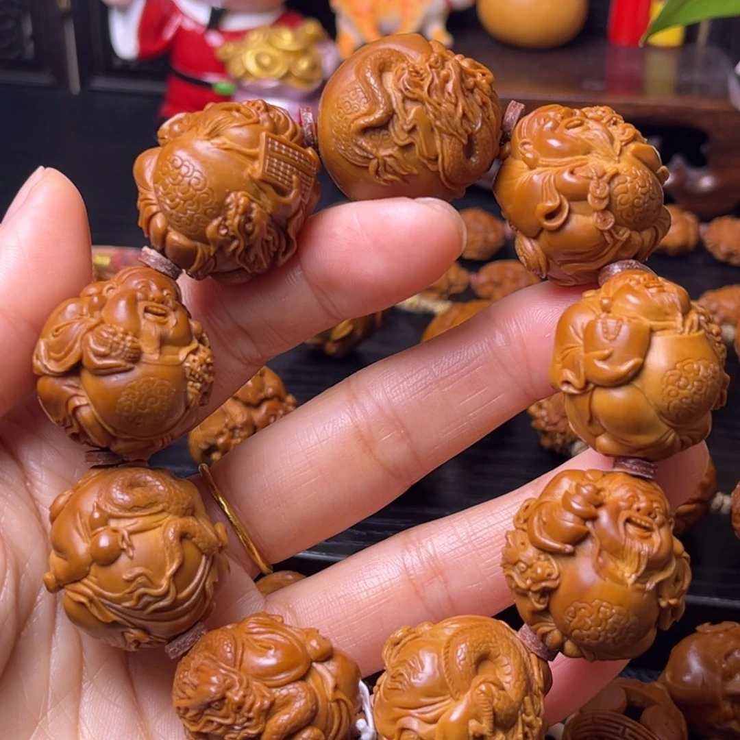 橄榄核手串/手链九龙财神