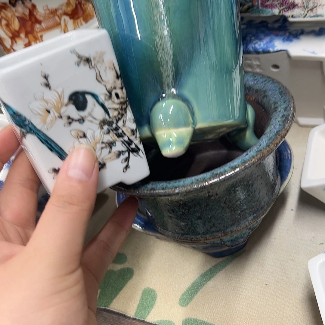 拖***哥紫砂花盆922号瑕疵4个