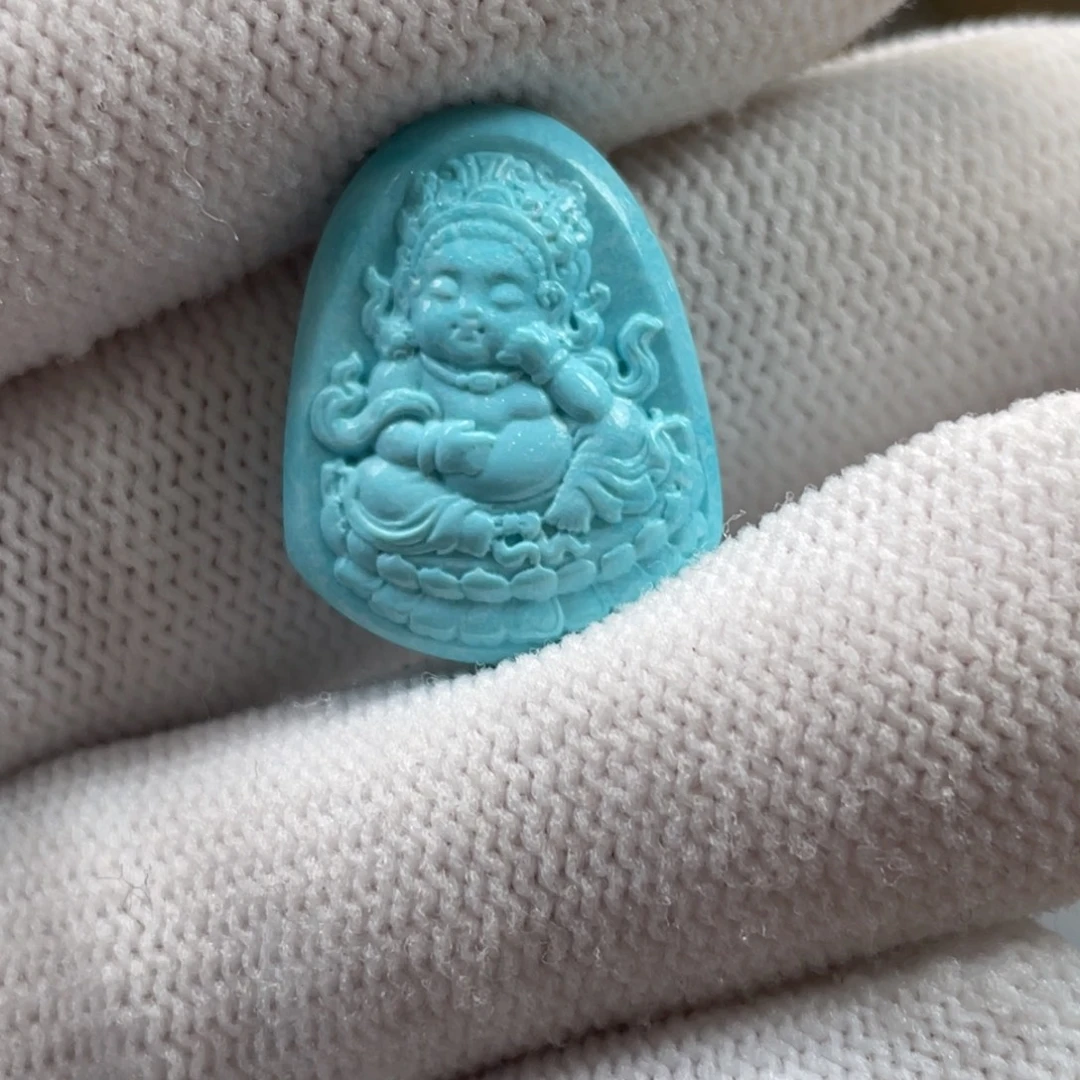 绿松石未镶嵌挂件