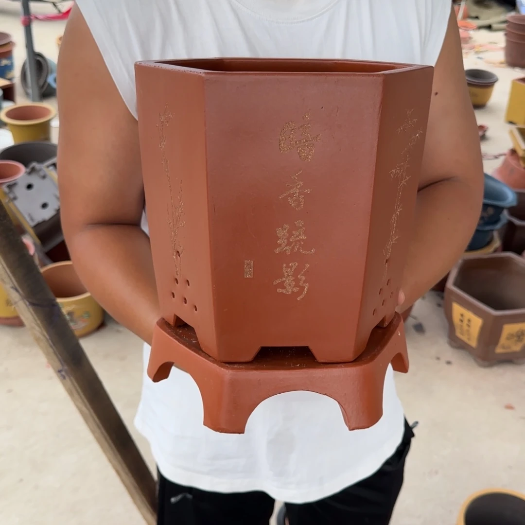 紫砂花盆口径20.23口径