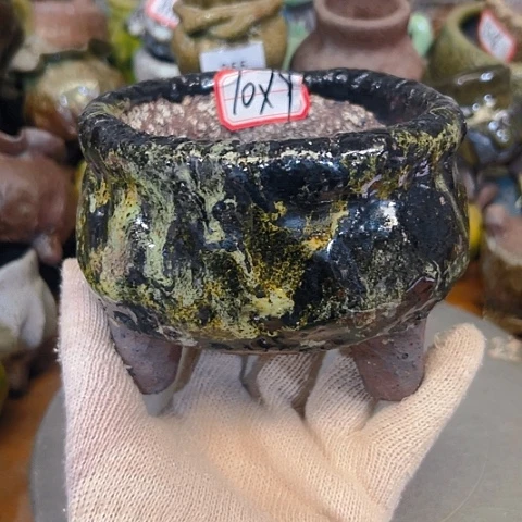 粗陶花盆手工花盆制作