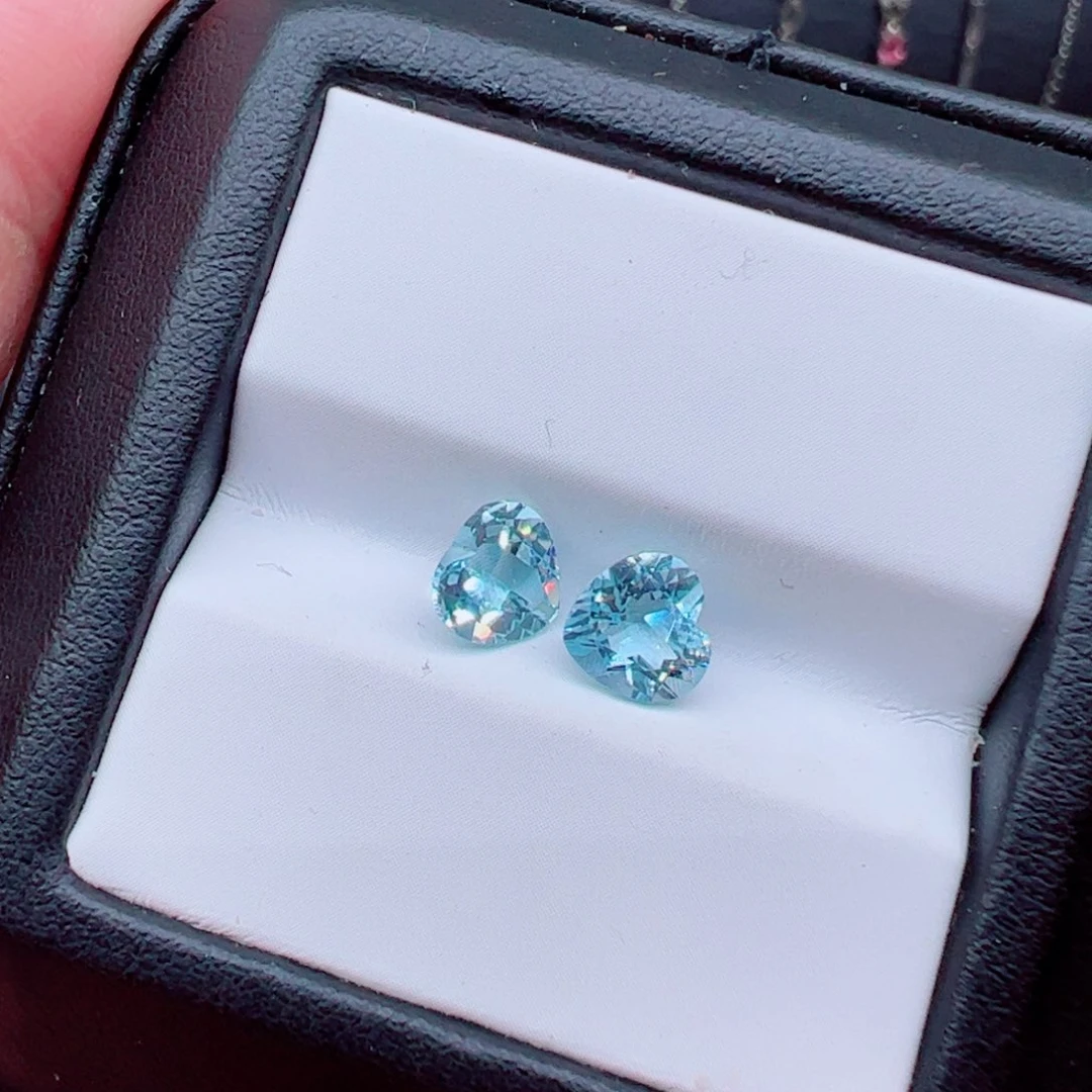 海蓝宝石裸石裸石2颗共1.78克拉