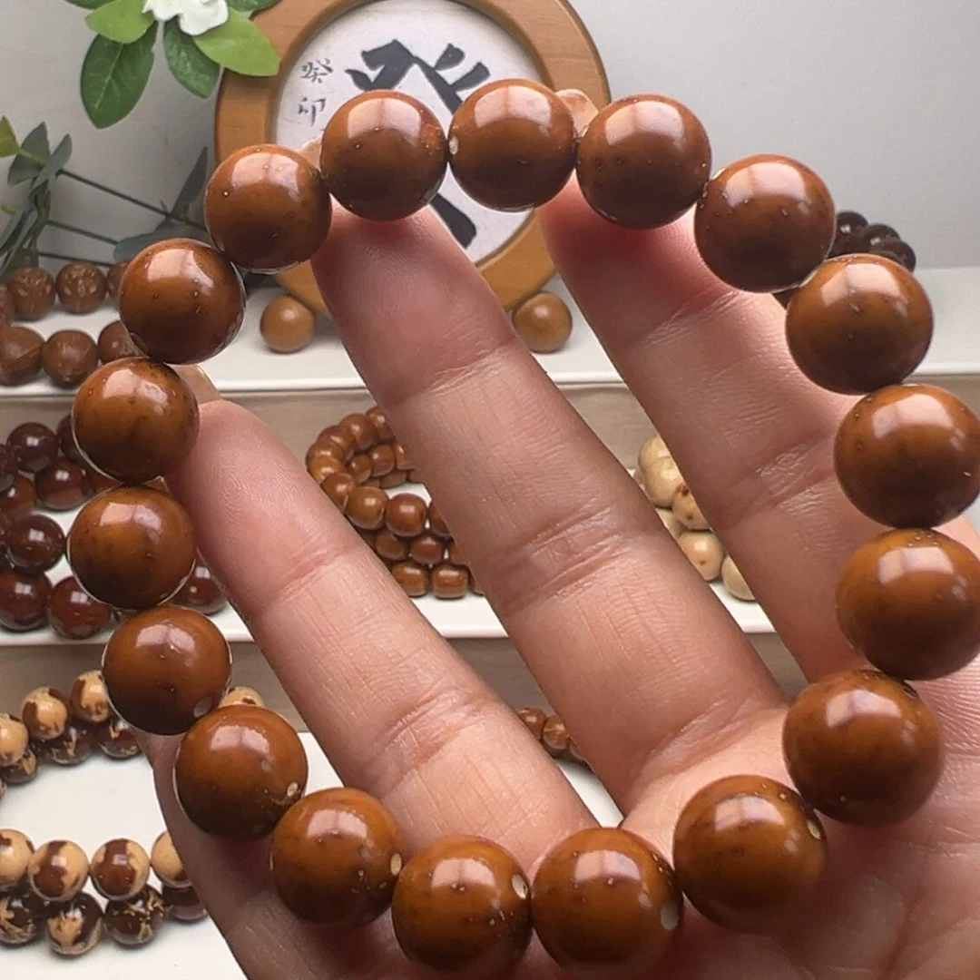 紫金鼠手串半实心光珠12