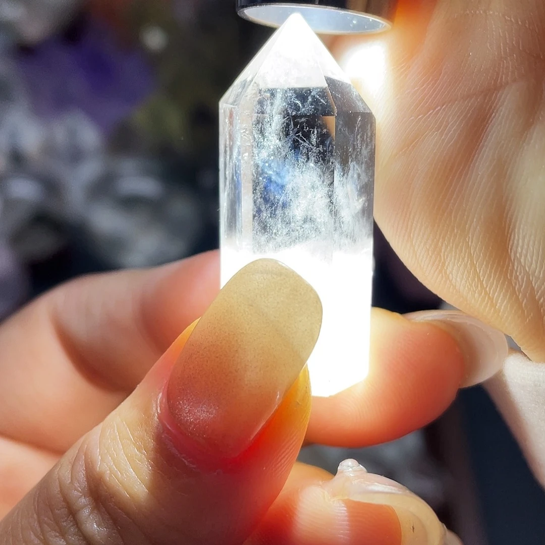 珠宝半成品水晶未镶嵌7蓝针