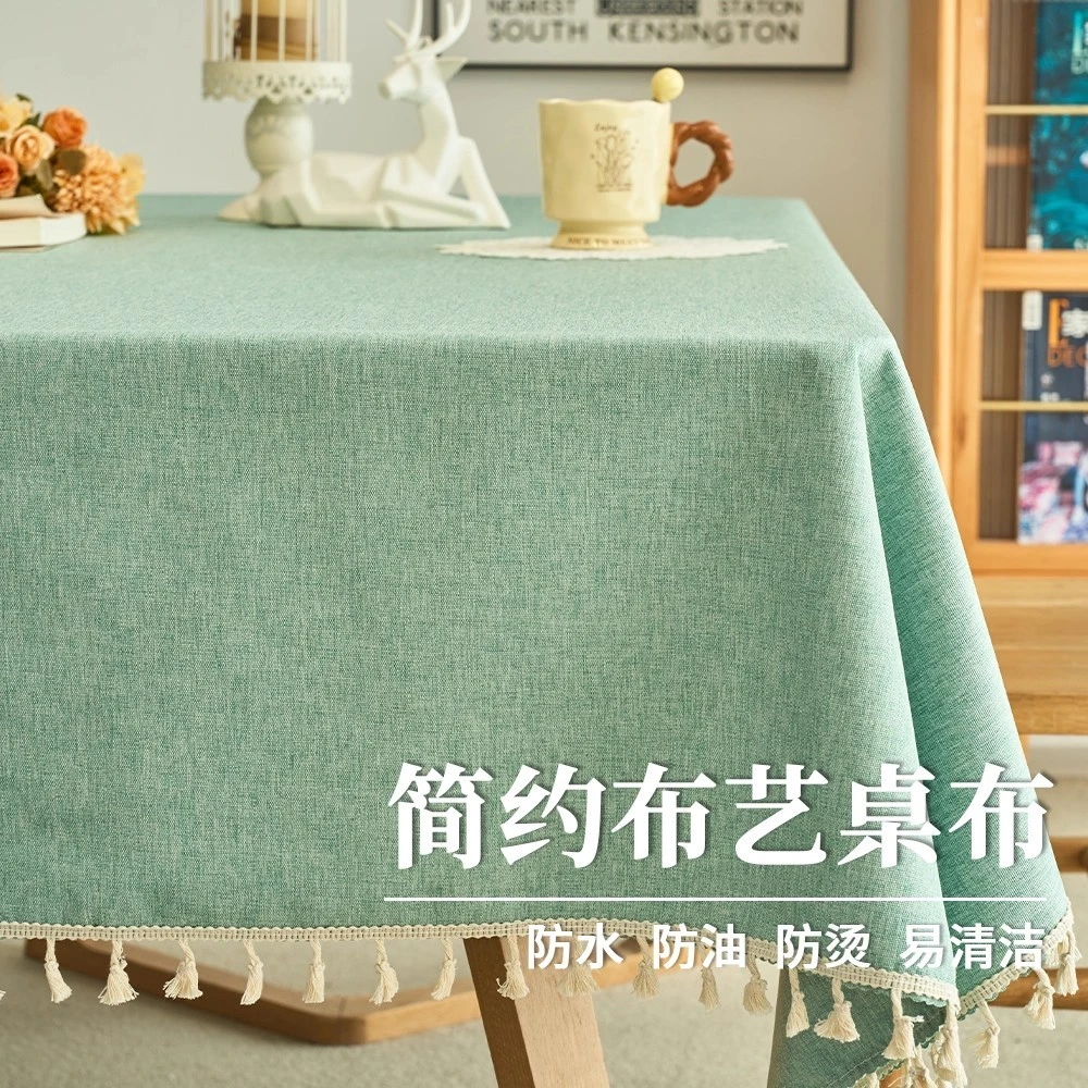 2025年新款防水防油又防烫餐桌布TPU免洗长方形家用餐厅台布桌垫