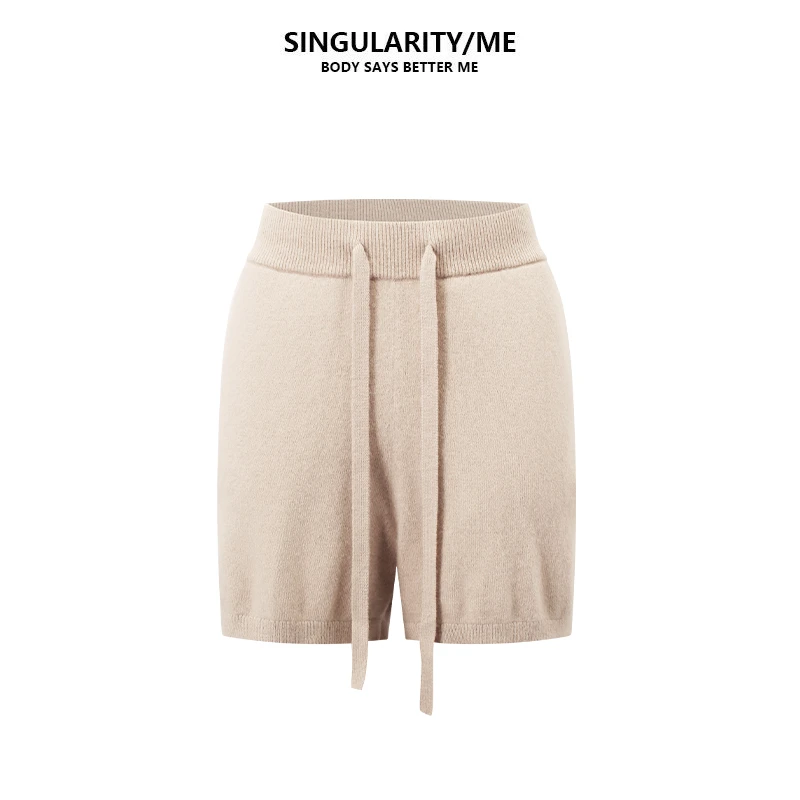 Singularity Me 9AMB 0482 松紧腰抽绳百搭秋小个子显瘦针织短裤