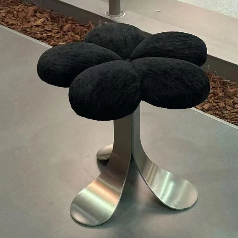 卧室轻奢高级化妆凳主卧梳妆凳椅子简约梳妆台凳子不锈钢家用圆凳