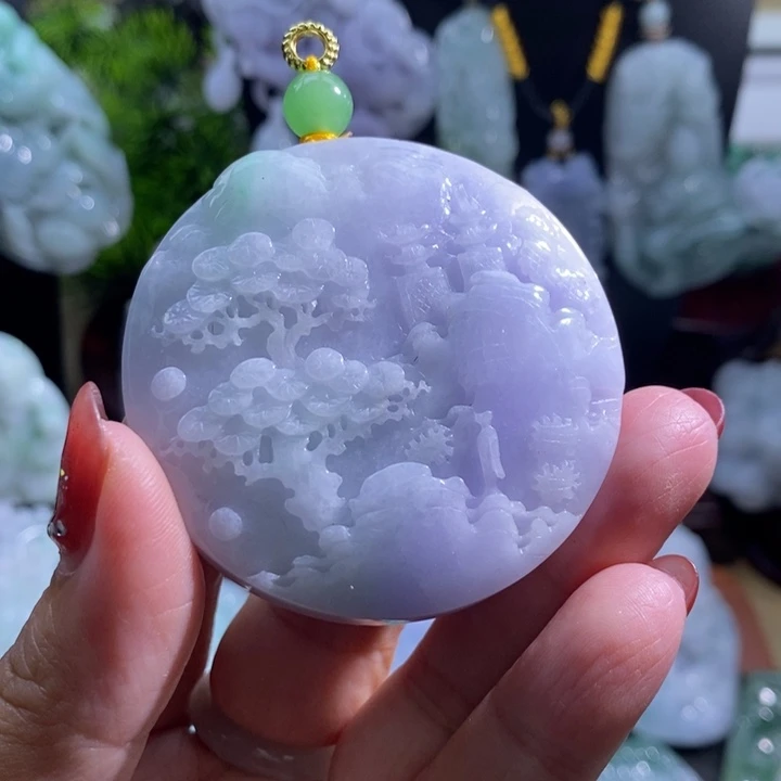 【闪购商品】颈饰未镶嵌翡翠山水