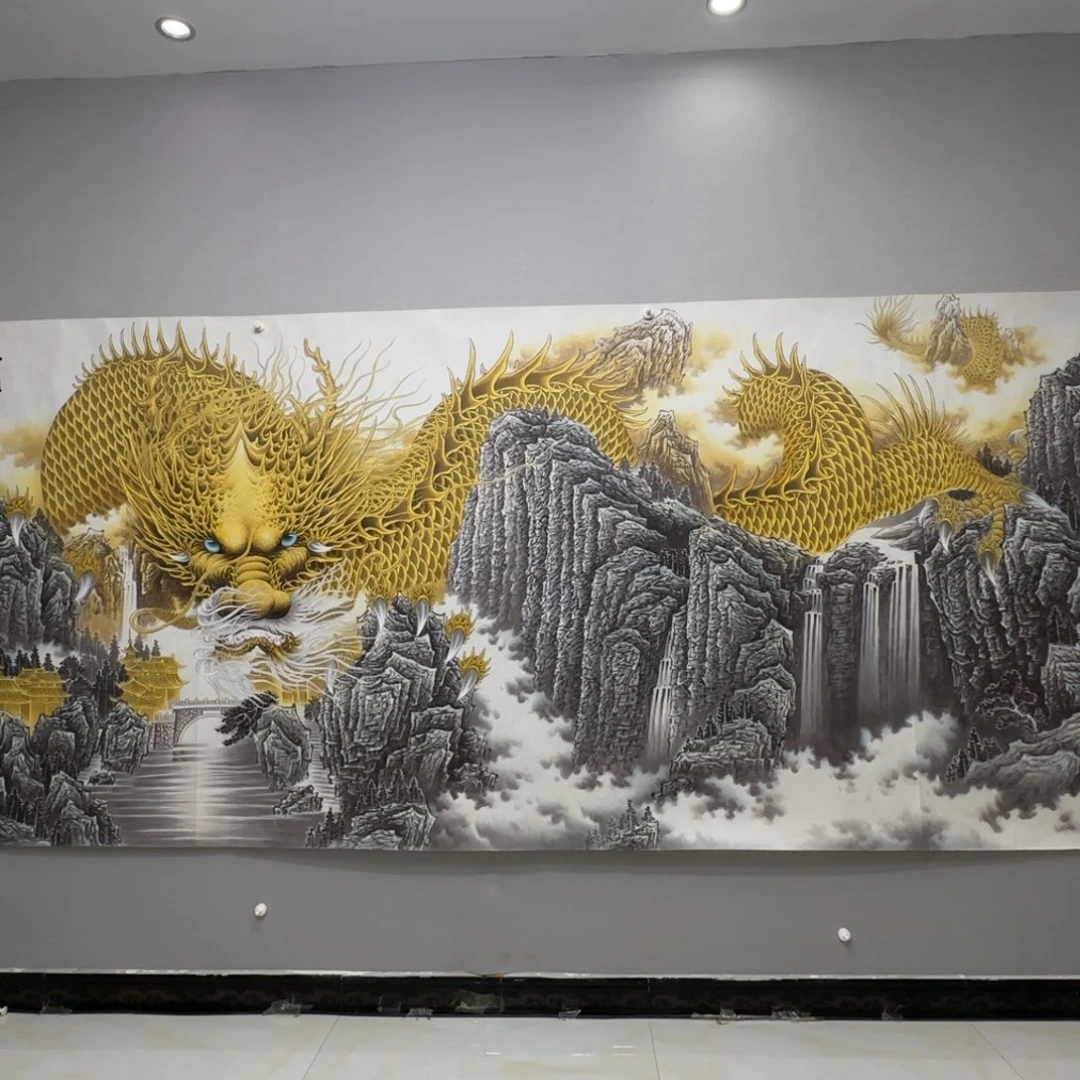 国画丈二大尺寸卧龙守贾敏