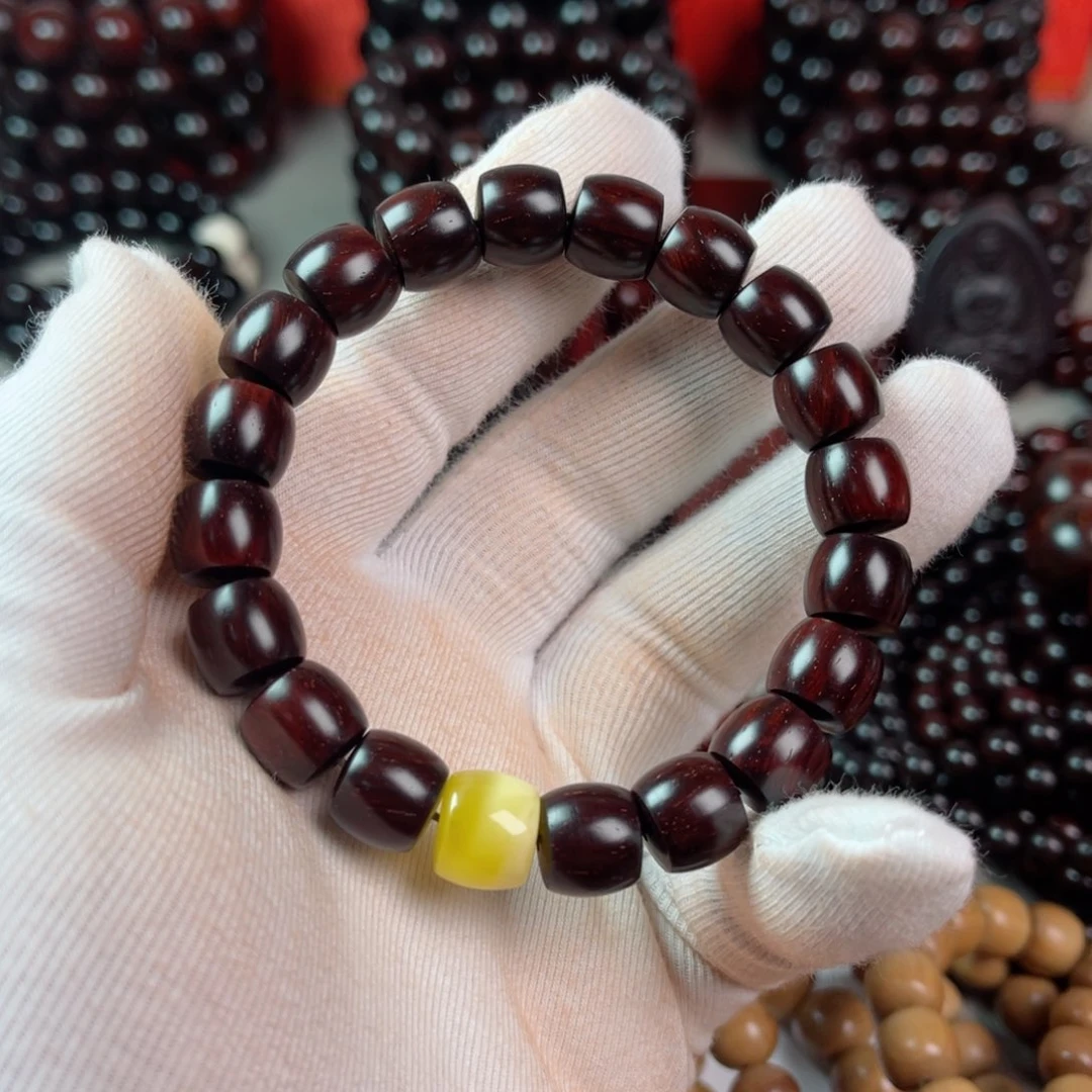 小叶紫檀手串/手链10/11直切高油密金星配饰款