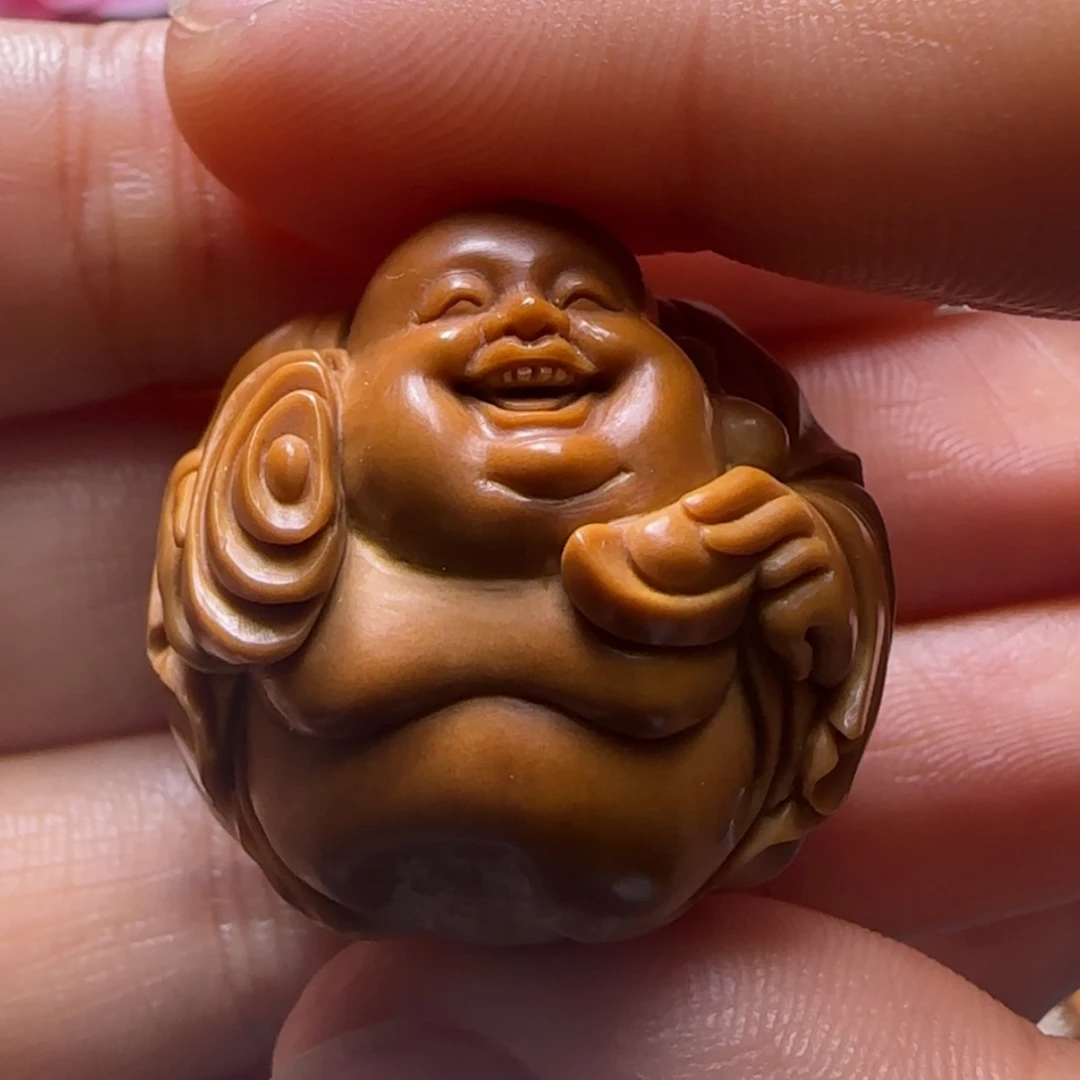 【闪购商品】橄榄核把件包衣弥勒