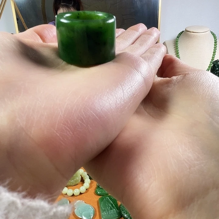 和田玉（碧玉）未镶嵌戒圈