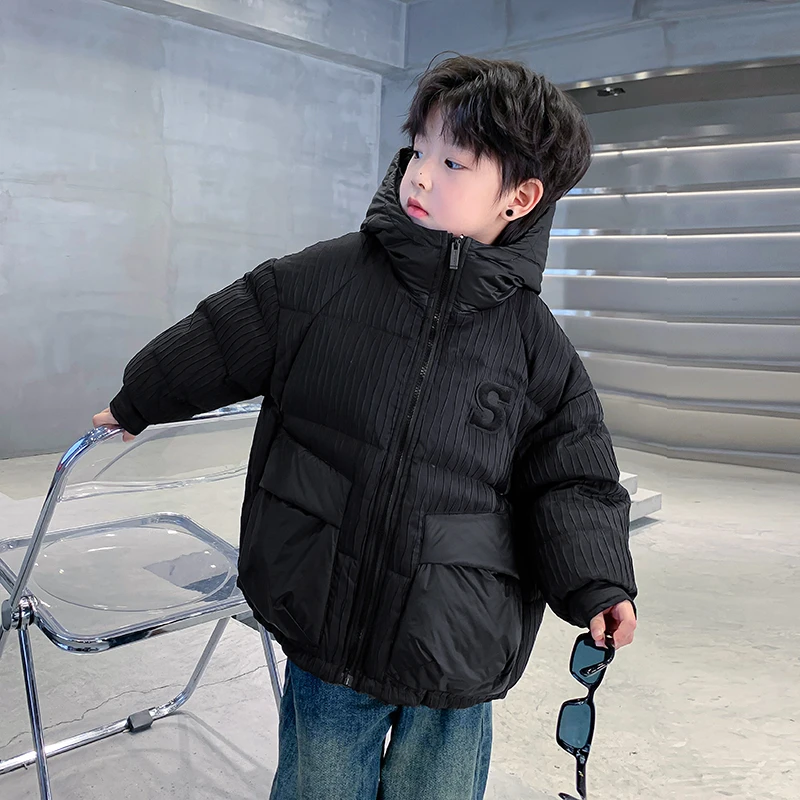 【现货现发】男童冬季短款加厚免洗工装羽绒服2024新K234YRF3645