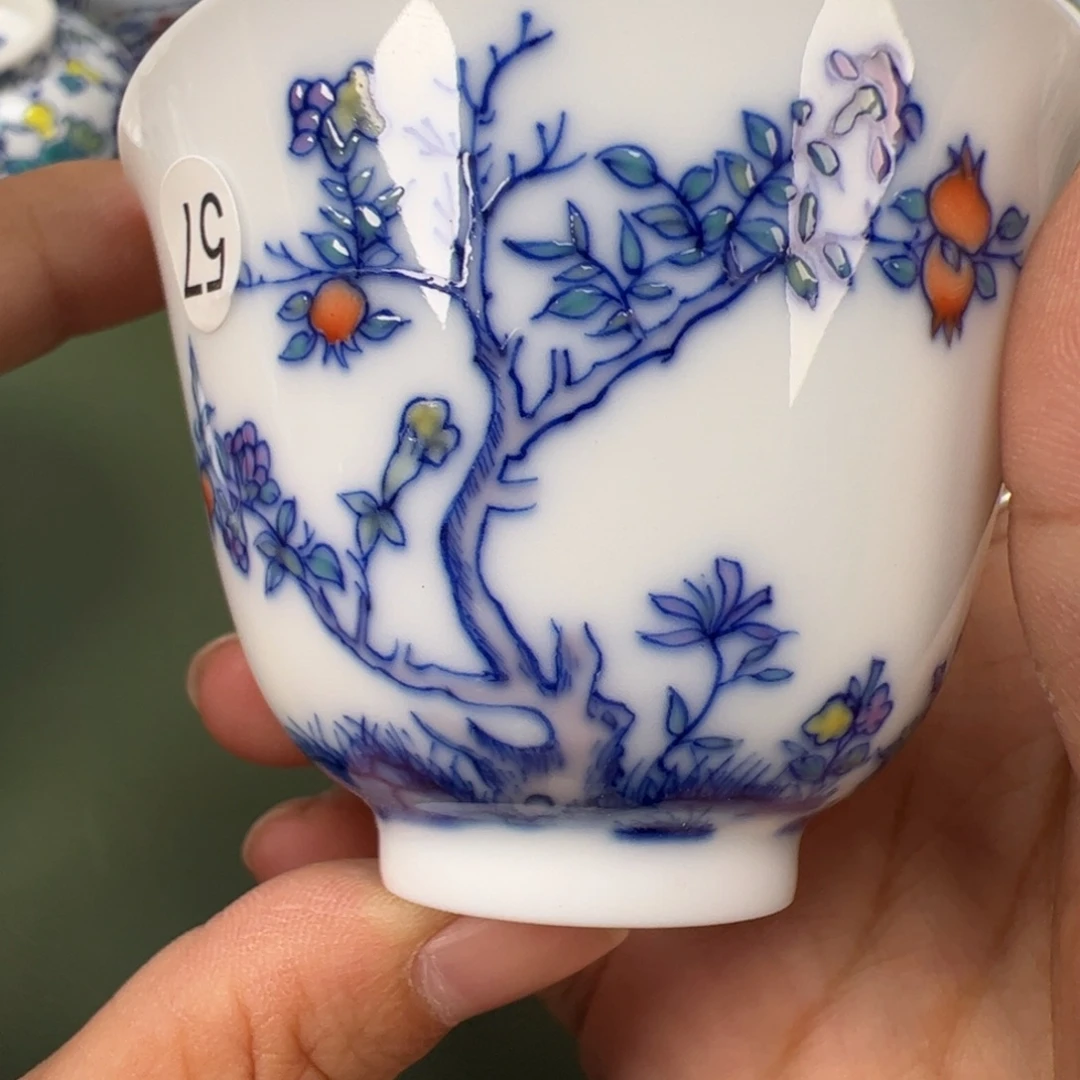 陶瓷景德镇纯手工纯手绘茶具木木57