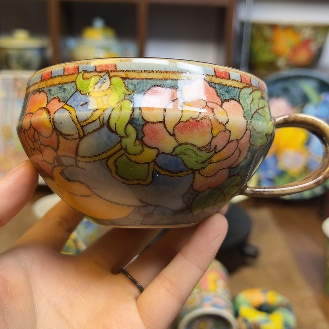 原创手绘高温釉下彩