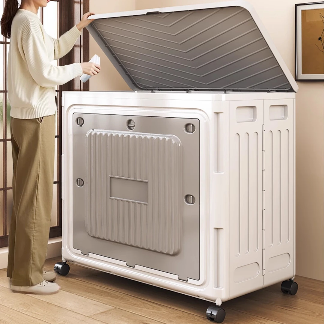 2025家用换季衣物被子大容量翻盖可折叠儿童玩具储物箱防尘滑2026