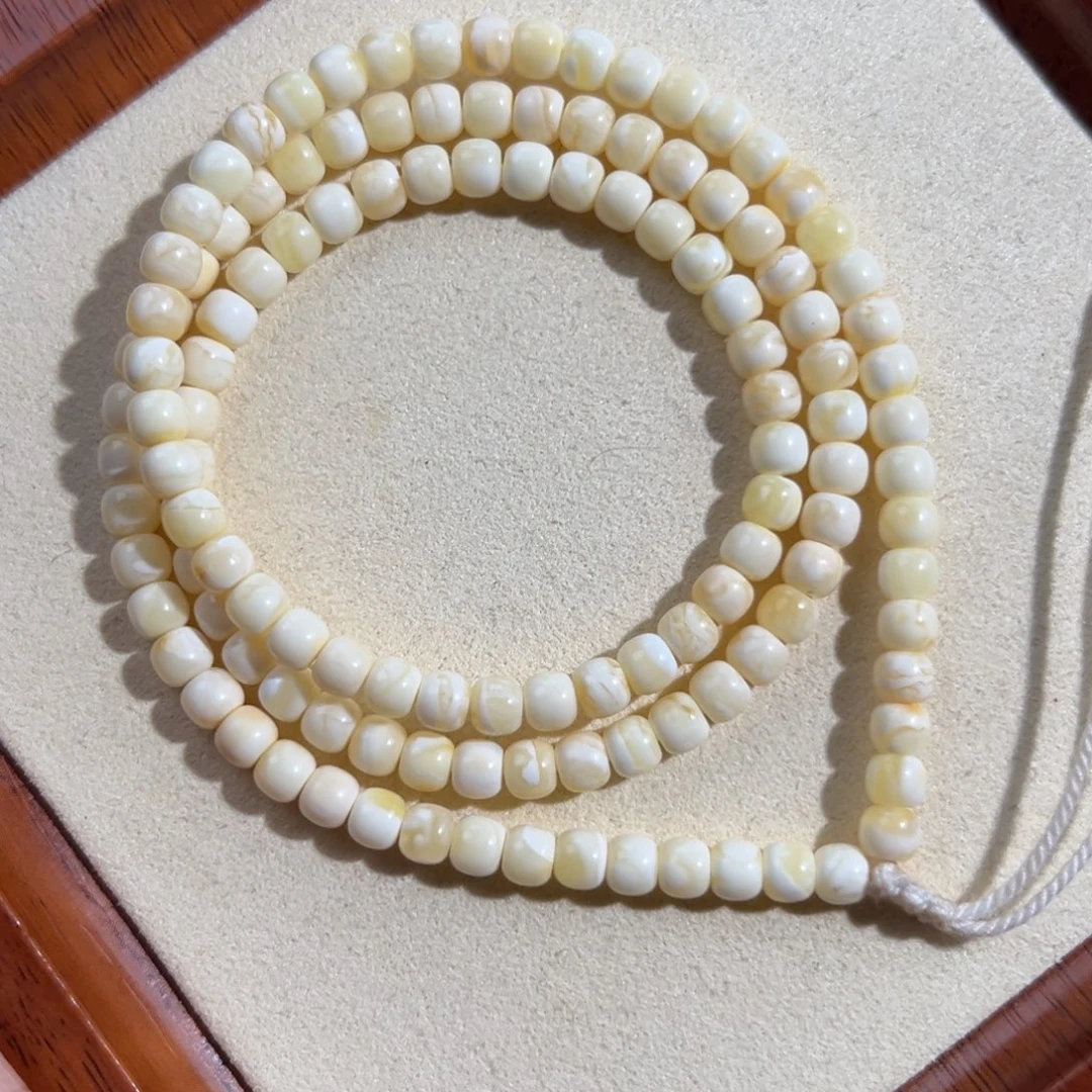 琥珀未镶嵌手链5mm瓷白 9.7