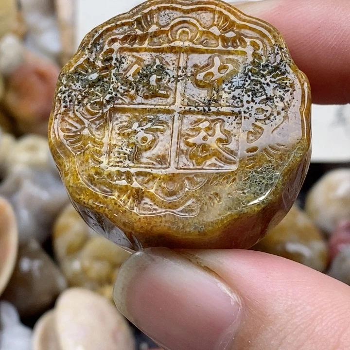 颈饰未镶嵌硅化珊瑚（珊瑚玉）有瑕 没打孔