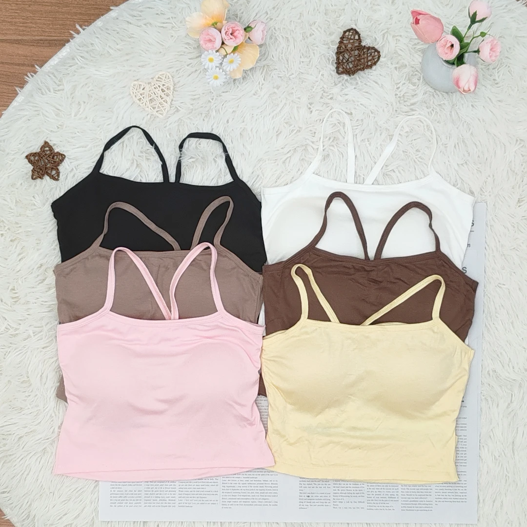 蝴蝶结绑带设计性感美背吊带背心修身显瘦外穿内搭上衣