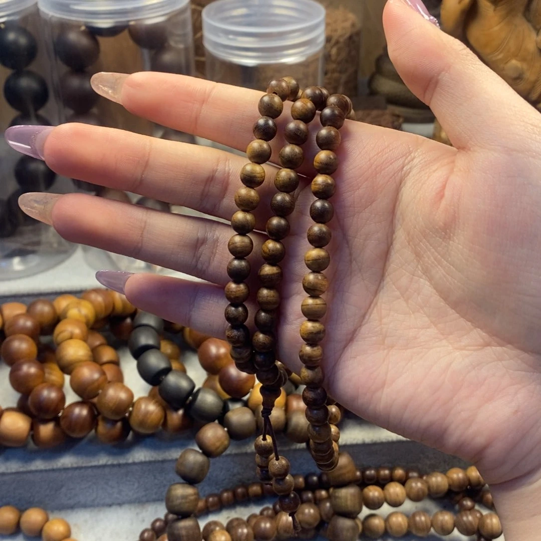 檀香木手串/手链0.6焦糖瑕疵福利