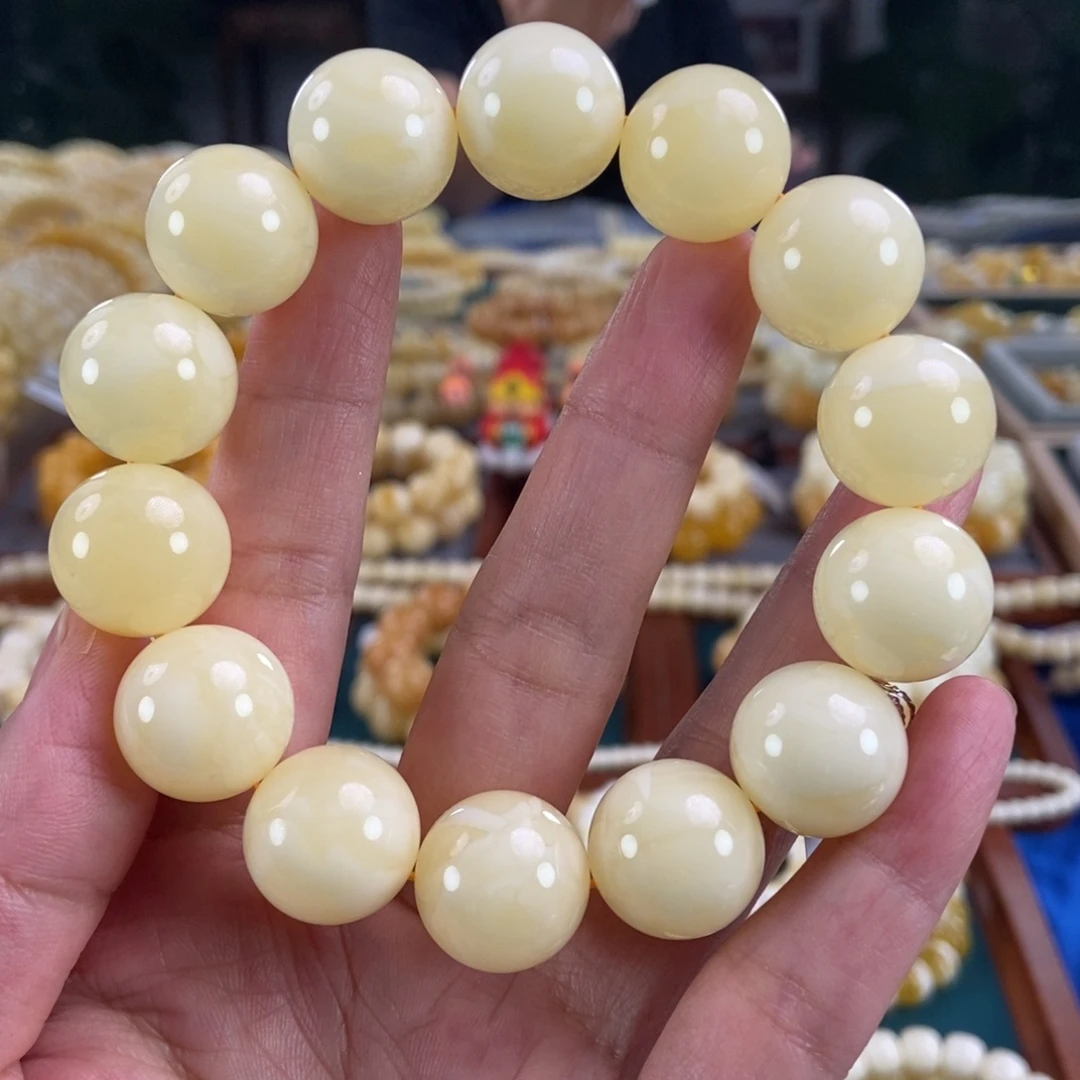 琥珀未镶嵌珠宝奇石17同料圆珠39.52