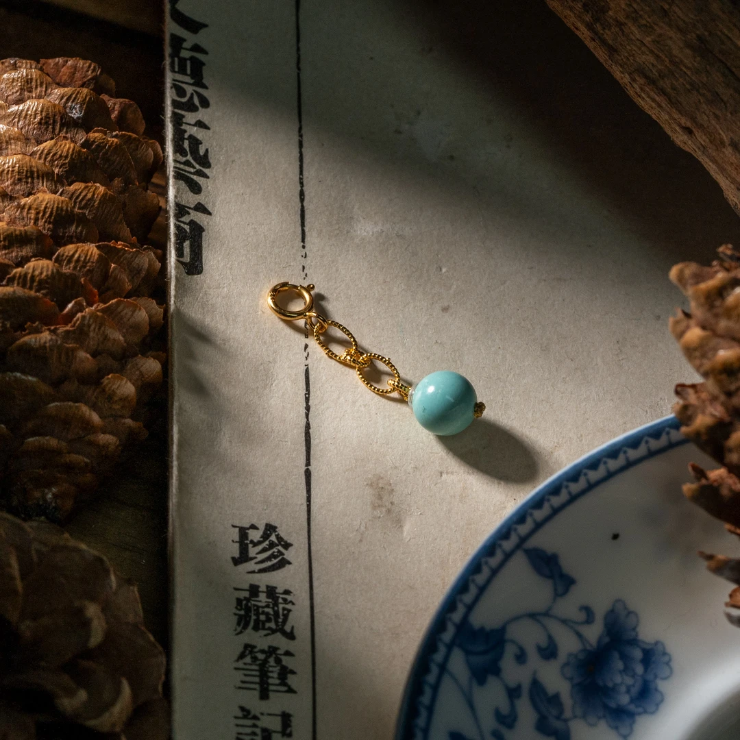 【世间臻宝】S925绿松石DIY滴流吊坠/Q2271/多样性发一件/6mm+/50