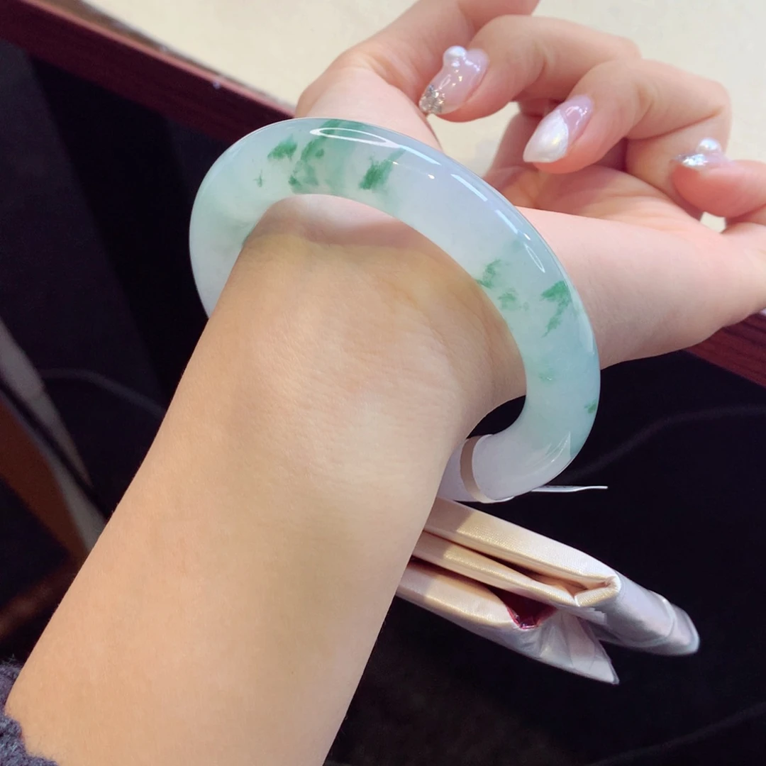 未镶嵌手镯翡翠51号圆条77