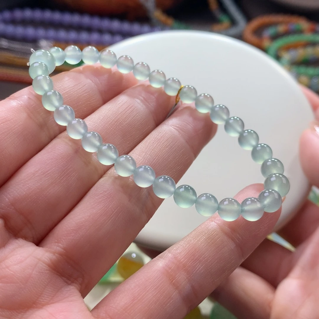 未镶嵌手链翡翠木那玻璃晴水卡5.1-6.8