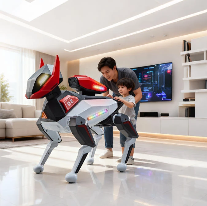 智能AI仿真机械狗语音对话编程手柄遥控电动跳舞儿童电动玩具礼物