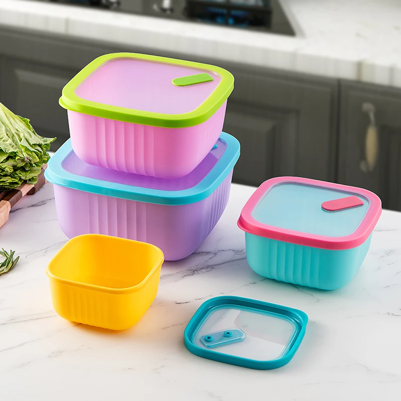 BF BILL.F SINCE 1983 4件套方形保鲜盒套装家用厨房密封饭盒