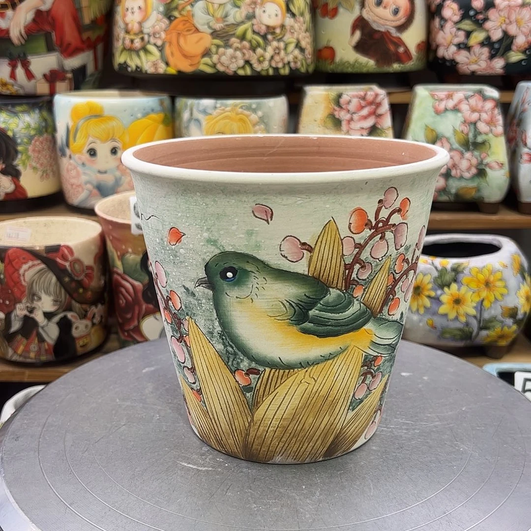 景德镇炫彩手绘口14.5高15