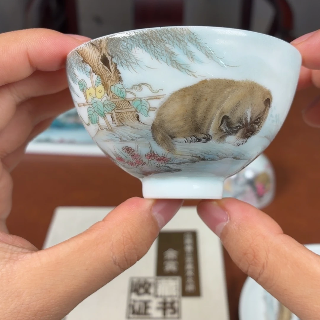 瓷杯子瓷姑娘景德镇陶瓷艺术