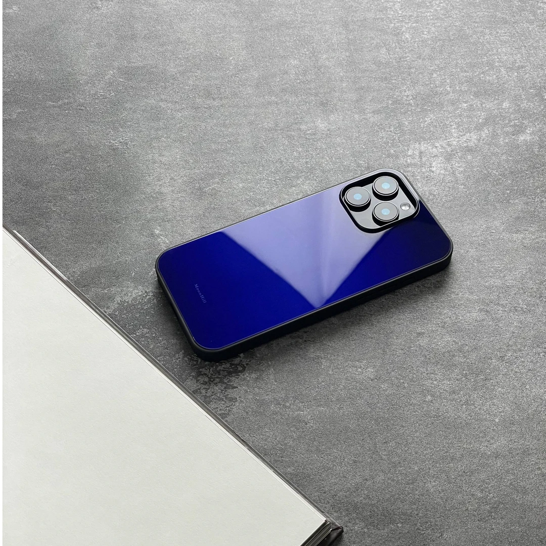 《宝蓝静泊》新中式适用于16promax苹果手机壳15promax高级感手机壳