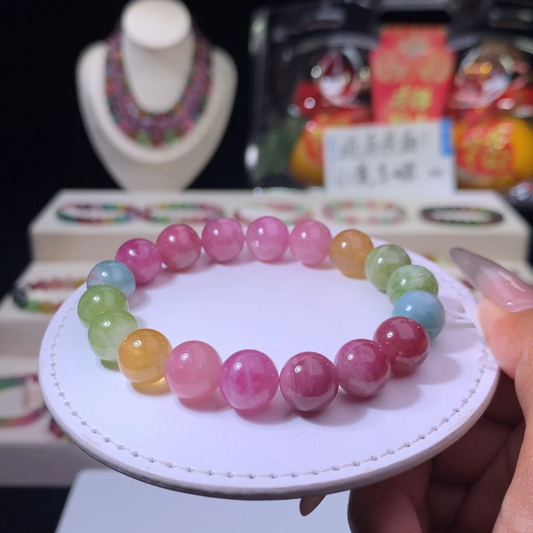 碧玺手链未镶嵌碧玺11m