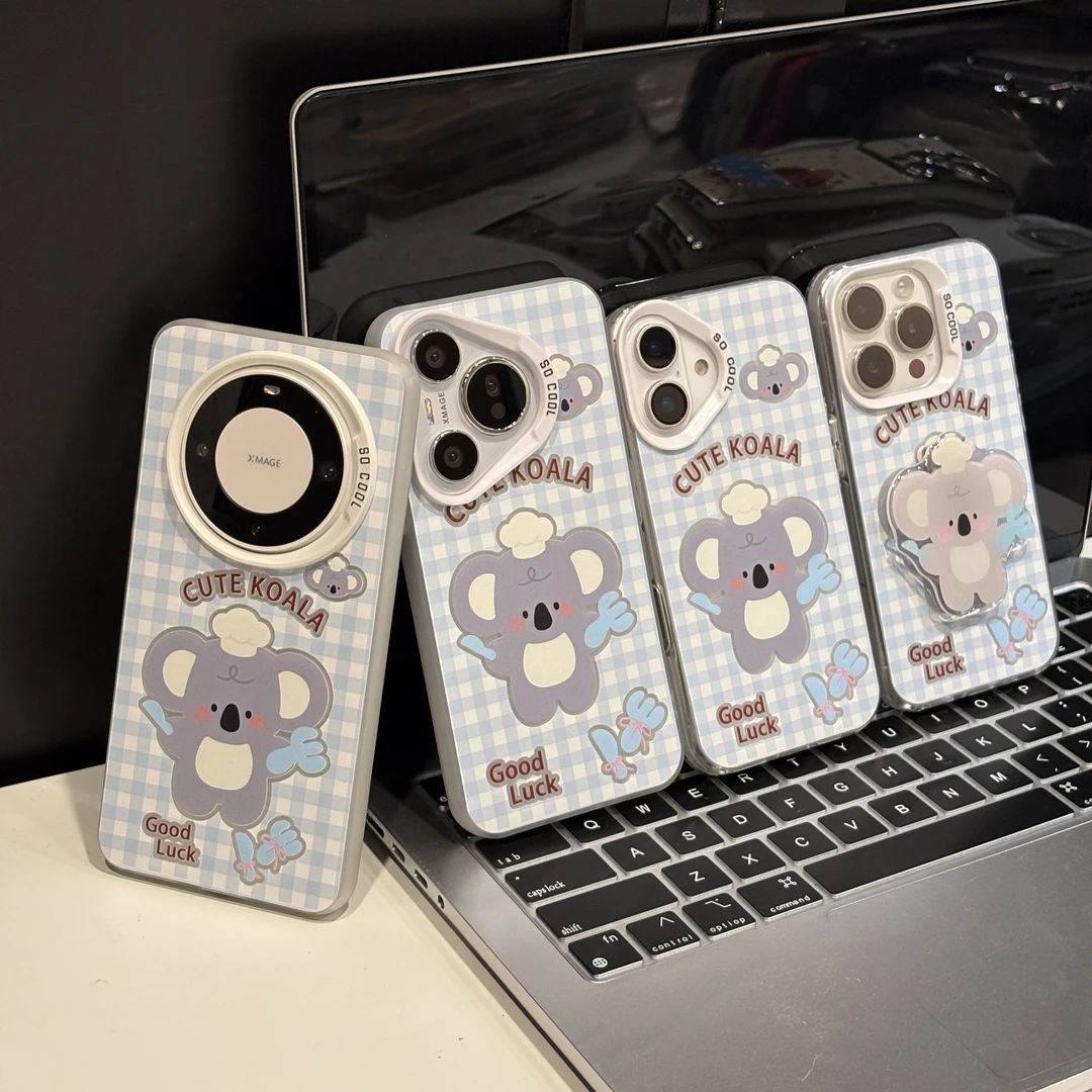 厨师考拉适用苹果17pro手机壳16pm小众华为p80彩银女vivo小米oppo