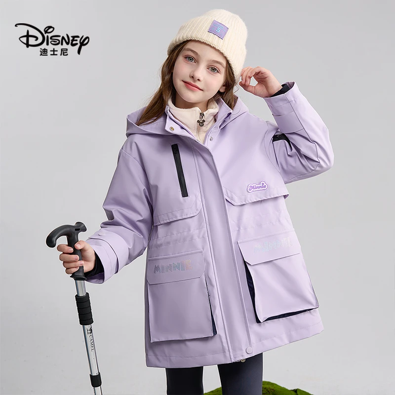 Disney/迪士尼新款春秋季女童时尚外套休闲儿童洋气保暖外套