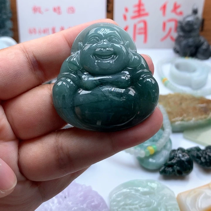 翡翠未镶嵌颈饰保真天然A货翡翠